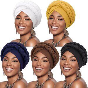 Women Turban Caps Beanie Twisted Headscarf African Style Chemo Headwraps